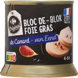 Carrefour Carrefour original bloc de foie gras de canard offre