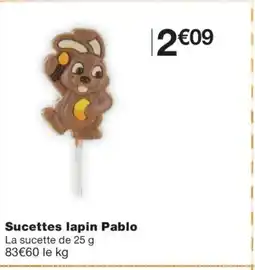 Monoprix Sucettes lapin Pablo offre