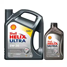 Carrefour Shell huile shell helix ultra 5w-30 lot 5l+1l essence et diésel offre