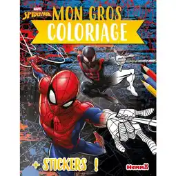 Carrefour O​pération disney fête des enfants - spiderman gros coloriage + stickers offre