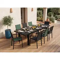 Carrefour Hyba la table + 8 fauteuils offre