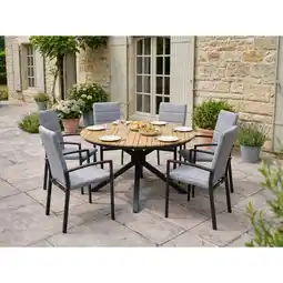 Carrefour Hyba la table + 6 fauteuils offre