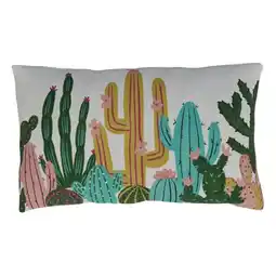 Carrefour Hyba coussin 50 x 30 cm imprimé cactus offre