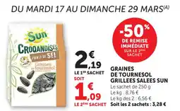 Bi1 Graines de tournesol grillees salees sun offre