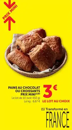 Bi1 Pains au chocolat ou croissants prix mini offre