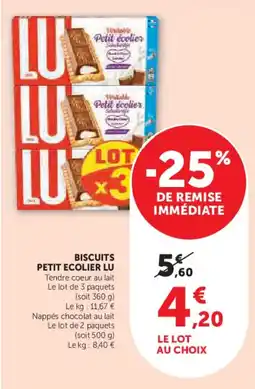 Super U Biscuits petit ecolier lu offre