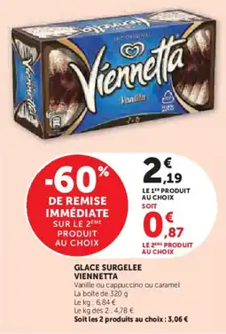 Super U Glace surgelee viennetta offre