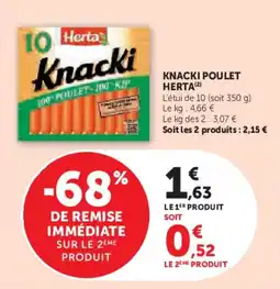 Super U Knacki poulet herta offre