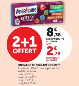 Super U Fromage fondu apericube offre