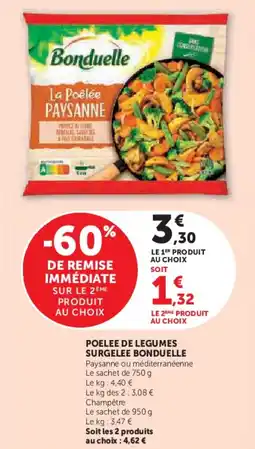 Super U Poelee de legumes surgelee bonduelle offre