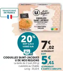 Super U Coquilles saint-jacques u de nos regions offre