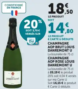 Super U Champagne aop brut louis danremont u offre