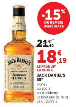 Super U Jack daniel's 35° offre