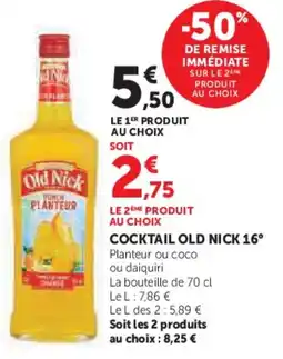 Super U Cocktail old nick 16° offre