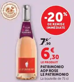 Super U Patrimonio aop rose le patrimonio offre