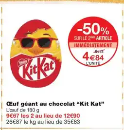 Monoprix KIT KAT Œuf géant au chocolat offre