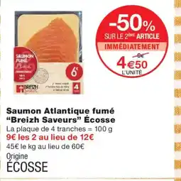 Monoprix BREIZH SAVEURS Saumon Atlantique fumé Écosse offre