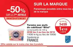 Monoprix BLINI Tarama aux œufs de cabillaud offre