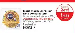 Monoprix BLINI Blinis moelleux sans conservateur offre