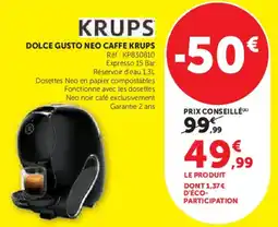 Super U Krups dolce gusto neo caffe offre