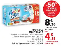 Super U Recre ole mont blanc offre