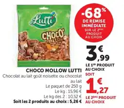Super U Choco mollow lutti offre