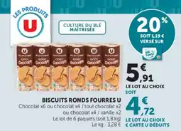 Super U Biscuits ronds fourres u offre