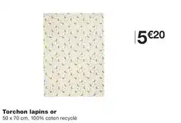 Monoprix Torchon lapins or offre