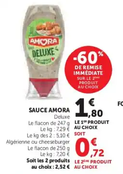 Super U Sauce amora offre