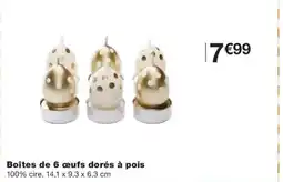 Monoprix Boîtes de 6 œufs dorés à pois offre