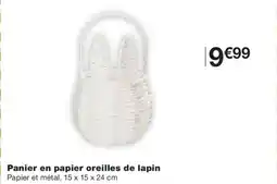Monoprix Panier en papier oreilles de lapin offre