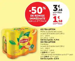 Super U Ice tea lipton offre