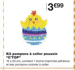 Monoprix C'TOP Kit pompons à coller poussin offre