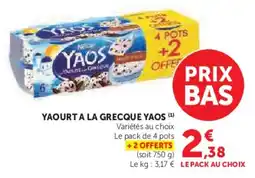 Super U Yaourt a la grecque yaos offre