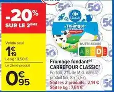Carrefour Market Carrefour - fromage fondant classic' offre
