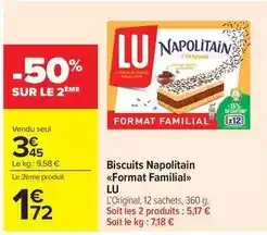Carrefour Market Biscuits napolitain format familial lu offre