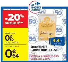 Carrefour Market Carrefour - classic sucre vanillé offre