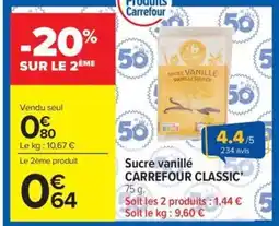 Carrefour Market Sucre vanillé carrefour classic offre