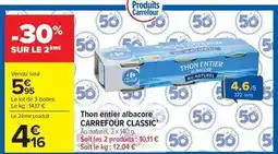 Carrefour Market Carrefour - thon entier albacore classic offre