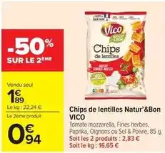 Carrefour Market Vico - chips de lentilles natur'&bon offre