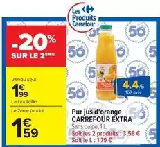 Carrefour Market Carrefour - pur jus d'orange offre