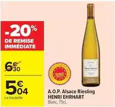 Carrefour Market Henri ehrhart - a.o.p. alsace riesling offre