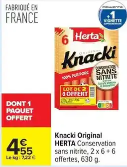 Carrefour Herta - knacki original offre