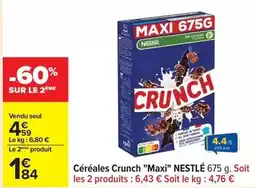 Carrefour Nestlé - céréales crunch maxi offre