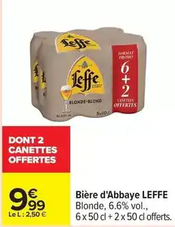 Carrefour Leffe - bière d'abbaye offre