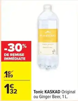 Carrefour Tonic original ou ginger beer offre