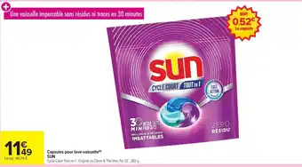 Capsules pour lave-vaisselle sun