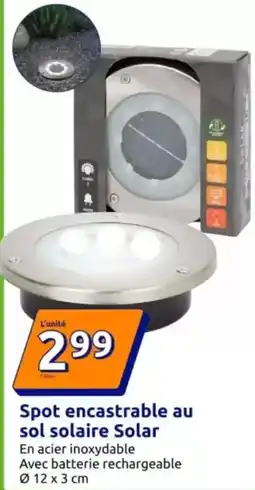 Action Solar - spot encastrable au sol solaire offre