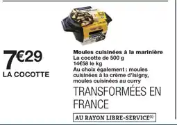 Monoprix Moules cuisinées à la marinière offre