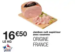 Monoprix Jambon cuit supérieur avec couenne offre